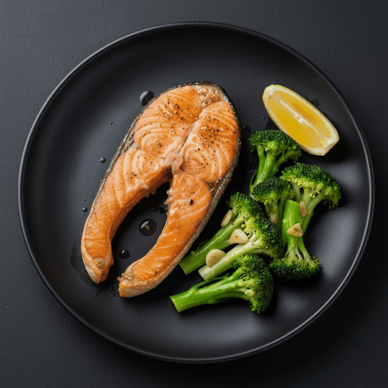 Salmão Grelhado e Brócolis: A Elegância do Essencial